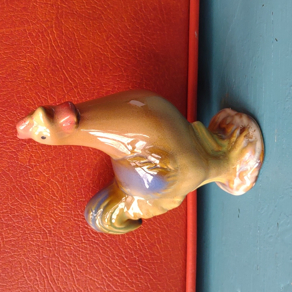 Vintage ceramic rooster figurine